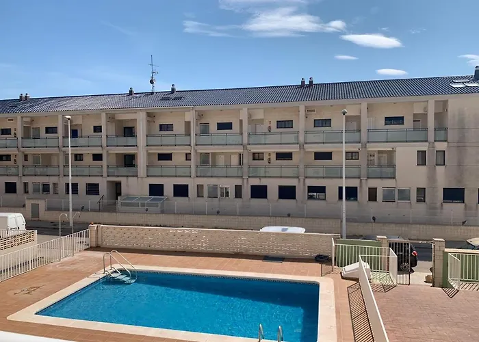 Apto con piscina en la playa cerca de VLC con AC
