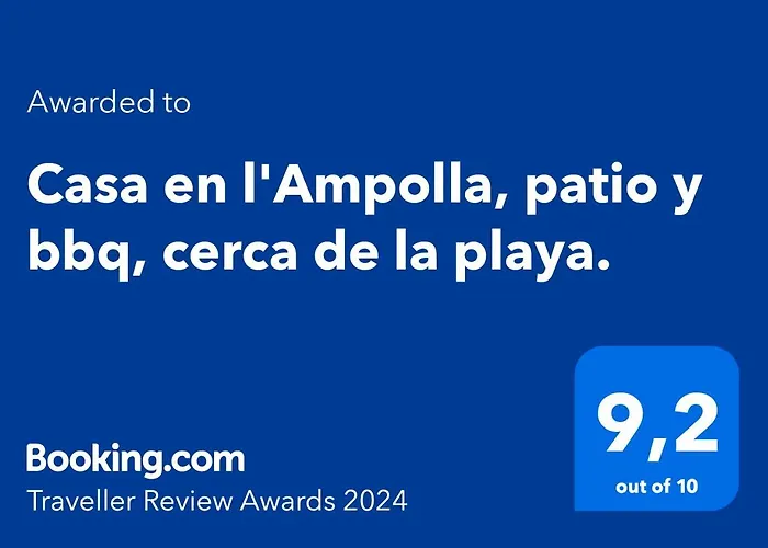 Casa en l'Ampolla, patio y bbq, cerca de la playa, Pet Friendly