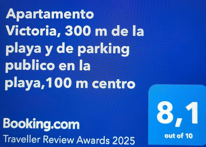 Apartamento Victoria, 300 m de la playa y de parking publico en la playa,100 m centro