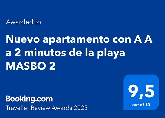 Nuevo apartamento con A A a 2 minutos de la playa MASBO 2