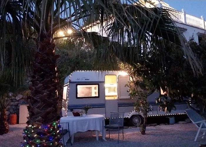 Caravan In Finca Molino In Almayate With Pool, Sea Views, Family Family Touch & Dog Madness