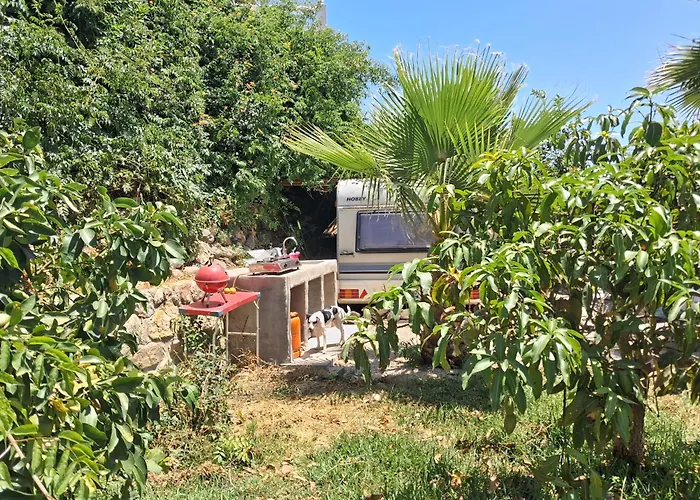 Caravan In Finca Molino In Almayate With Pool, Sea Views, Family Family Touch & Dog Madness