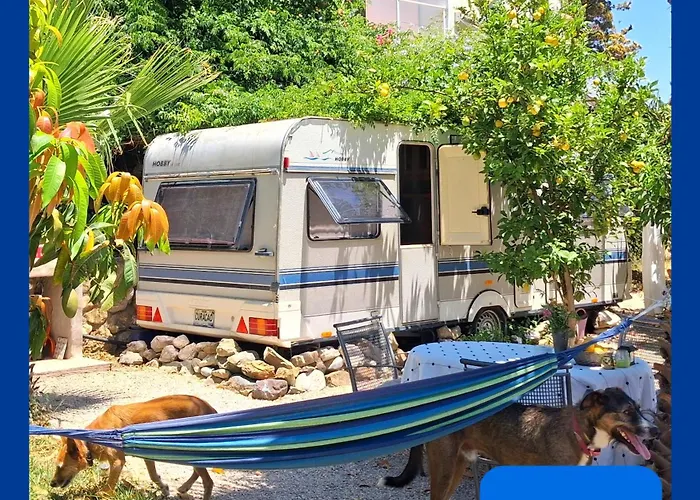 Caravan In Finca Molino In Almayate With Pool, Sea Views, Family Family Touch & Dog Madness