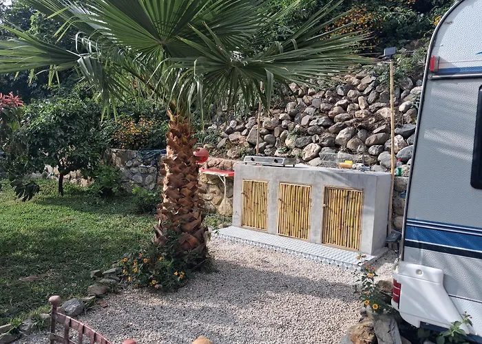 Caravan In Finca Molino In Almayate With Pool, Sea Views, Family Family Touch & Dog Madness