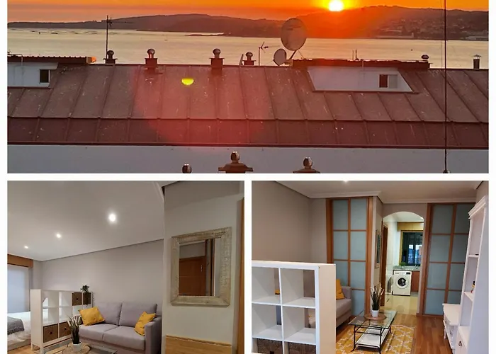 Estudio céntrico con garaje y vistas al mar.